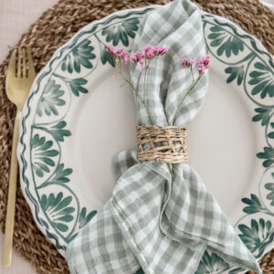 Serviette de table vichy - eucalyptus