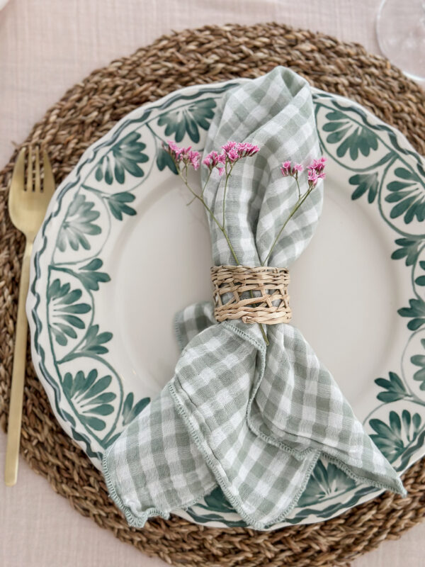 Serviette de table vichy - eucalyptus