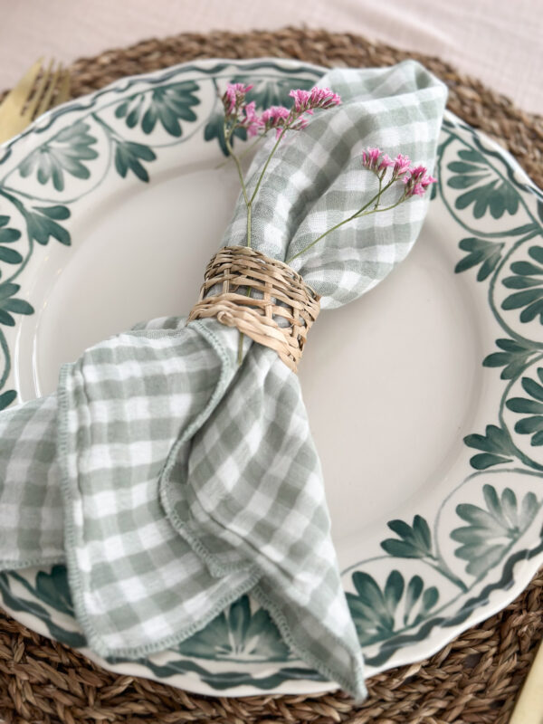 Serviette de table vichy - eucalyptus – Image 2