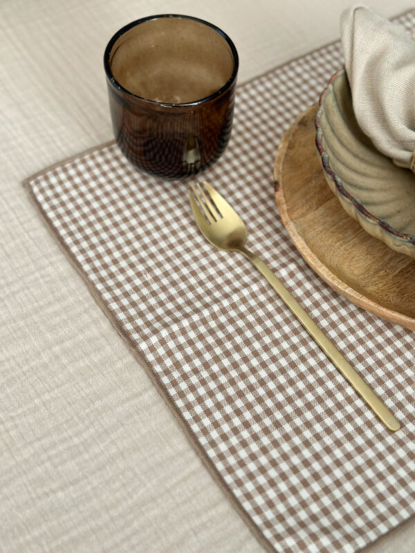 Set de table vichy - sable – Image 4