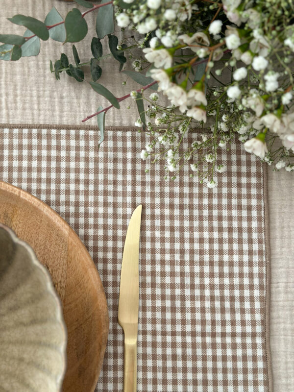 Set de table vichy - sable – Image 3