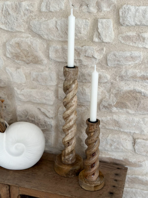 Chandelier en bois de manguier – Image 2