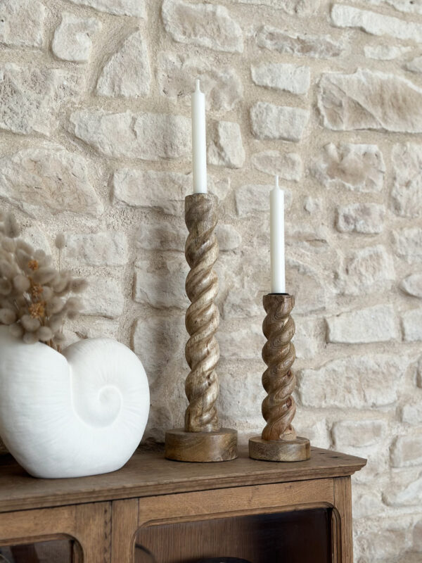Chandelier en bois de manguier – Image 3