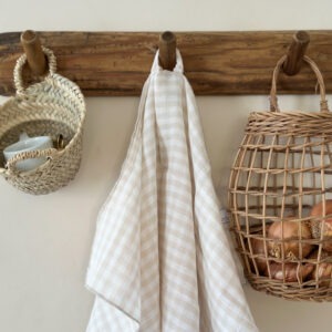 Torchon set de 2 - vichy beige