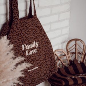Cabas XXL léopard - Family love