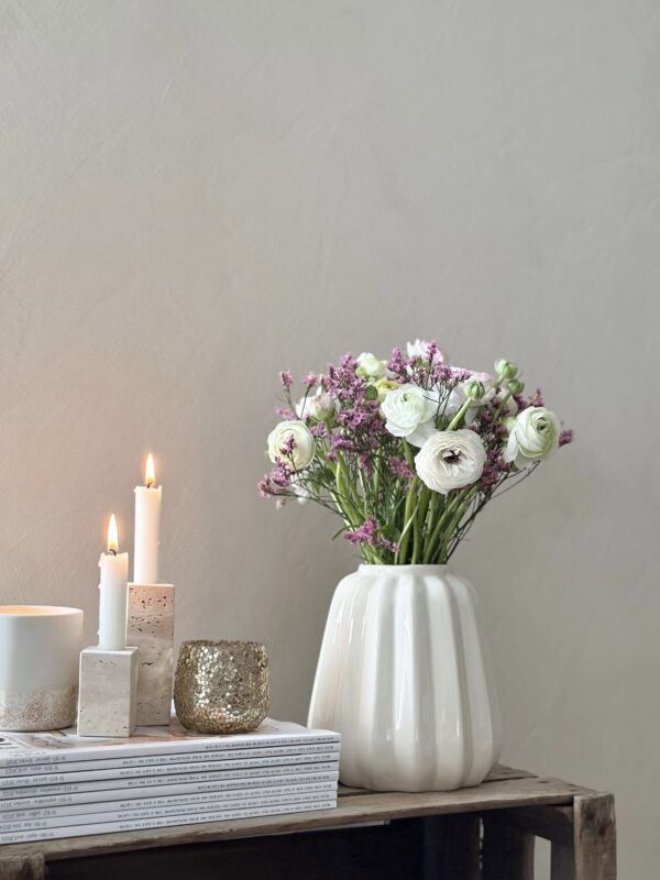 Vase pot "Ondule" - blanc