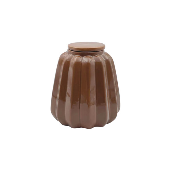 Vase pot "Ondule" - marron – Image 4