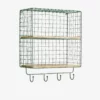 Etagère filaire et bois - n°2 vert sauge – Image 4
