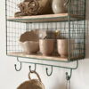 Etagère filaire et bois - n°2 vert sauge – Image 2