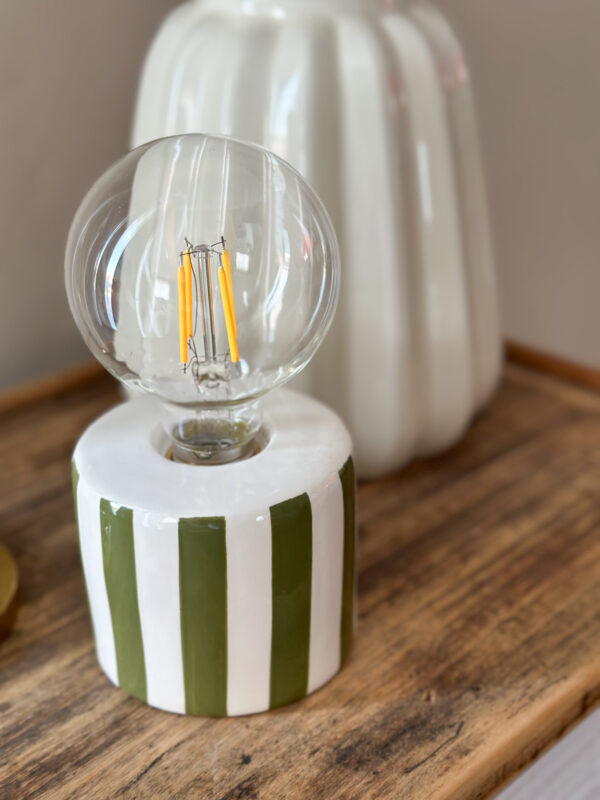 Lampe Pipa à rayures - kaki – Image 2