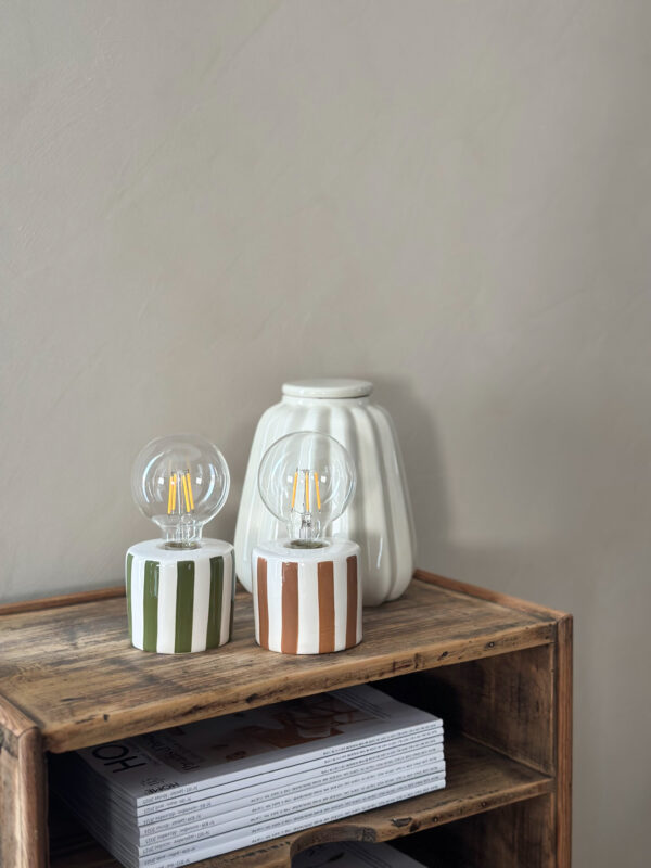 Lampe Pipa à rayures - kaki – Image 3
