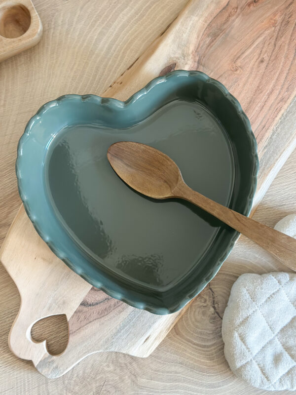 Plat à gâteau coeur - romarin