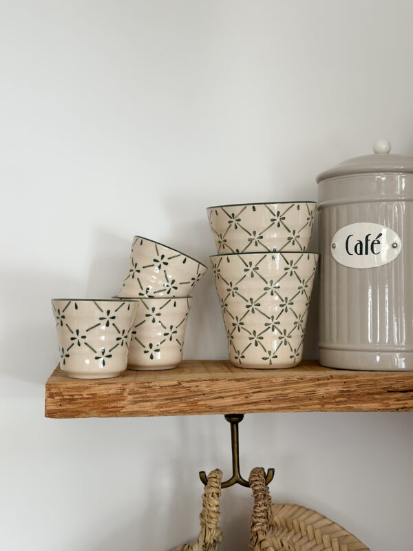 Tasse à café - Fleurie verte – Image 2
