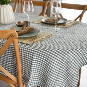 Nappe vichy - kaki