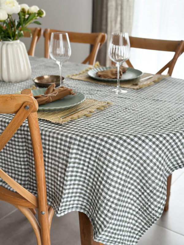 Nappe vichy - kaki