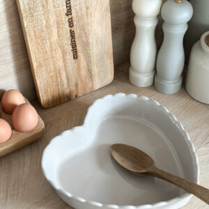 Plat à gâteau coeur - sable