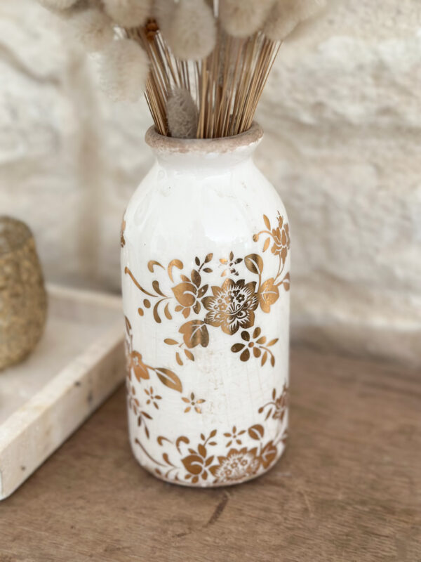 Vase fleuri en grès – Image 3