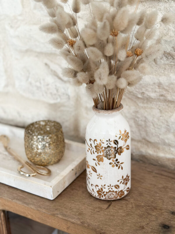Vase fleuri en grès – Image 2