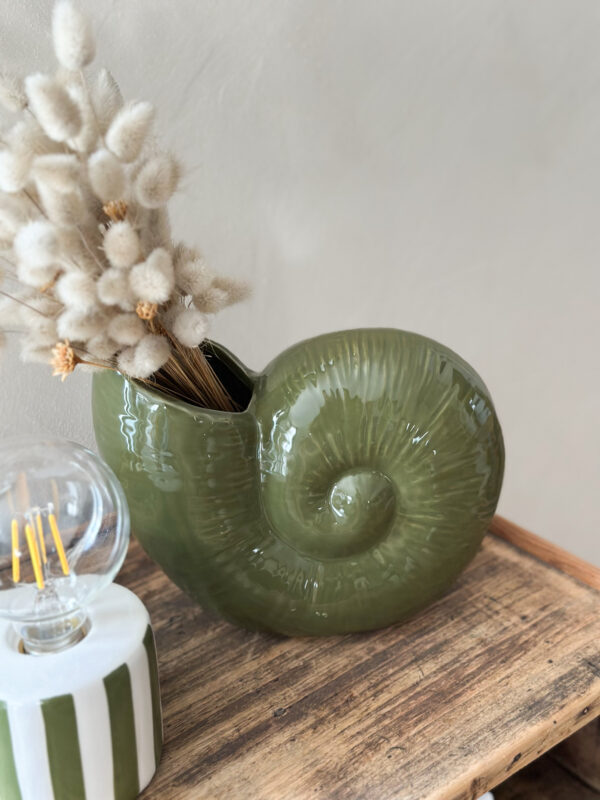Vase Coquillage - kaki – Image 2
