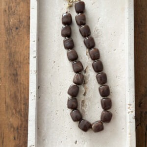 Collier perles - chocolat