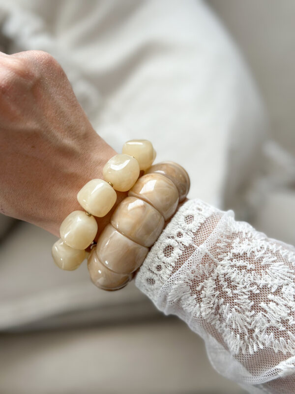 Bracelet perles - Vanille – Image 3