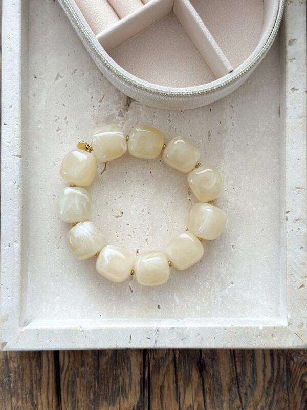 Bracelet perles - Vanille – Image 2