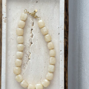Collier perles - Vanille