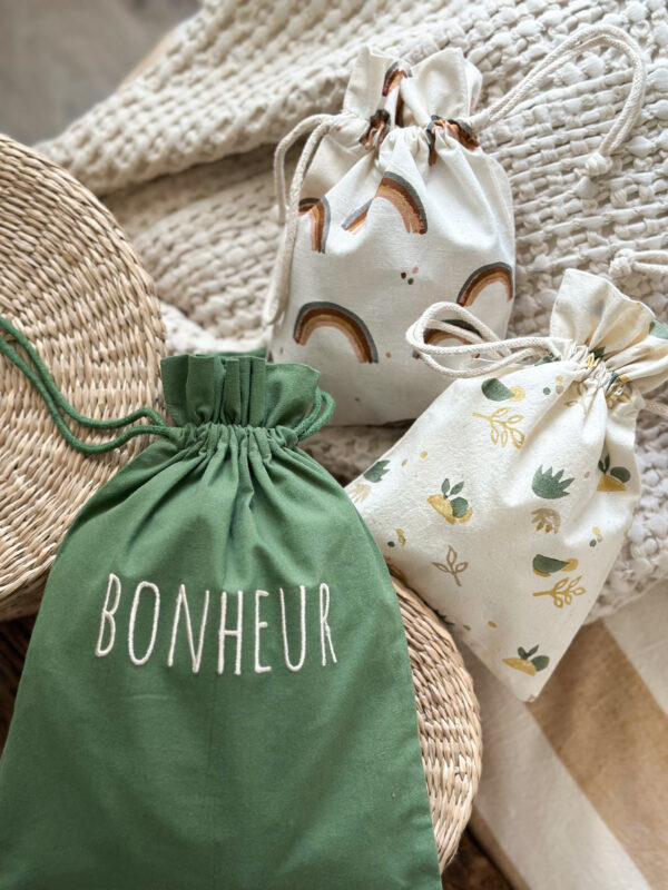 Pochon en tissu - set de 3