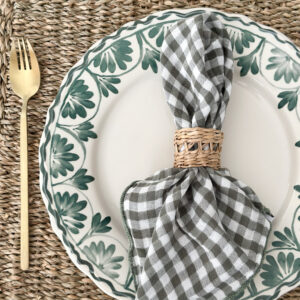 Serviette de table vichy - kaki