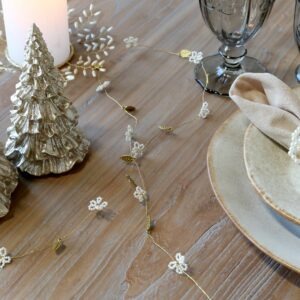 Guirlande - perles & feuilles