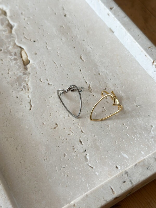 Bague - Grand coeur ajouré – Image 2