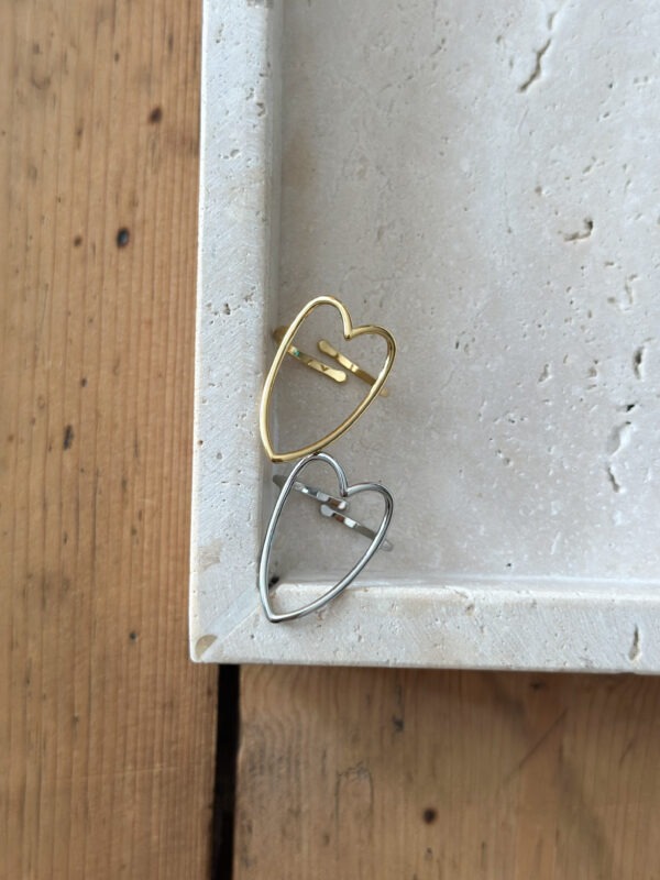 Bague - Grand coeur ajouré