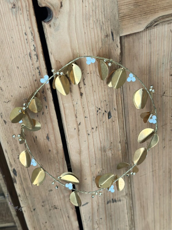 Couronne feuille or & perle – Image 2