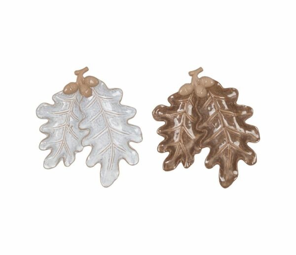 Plat d’automne feuille - blanc – Image 4