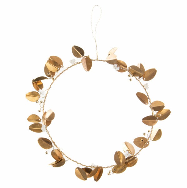 Couronne feuille or & perle – Image 3