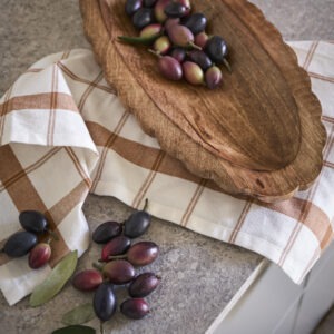 Plat ovale en bois