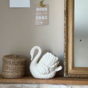Vase cygne blanc