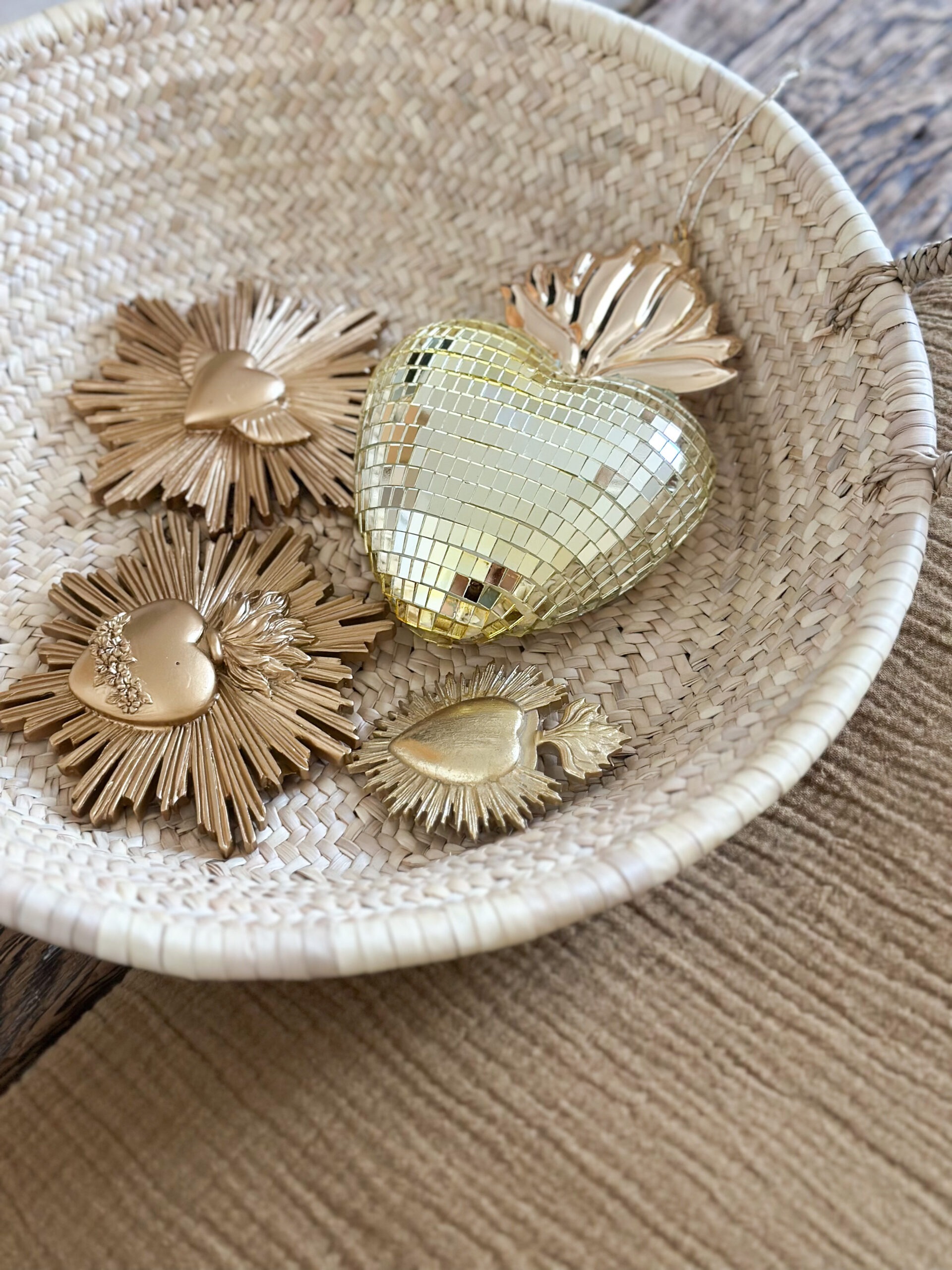 Cœur disco - Ex voto doré – Image 3