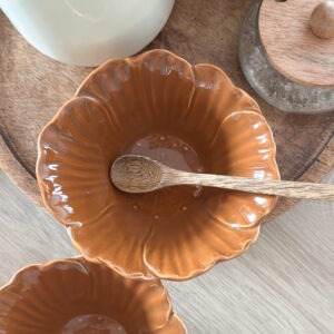 Coupelle fleur - marron