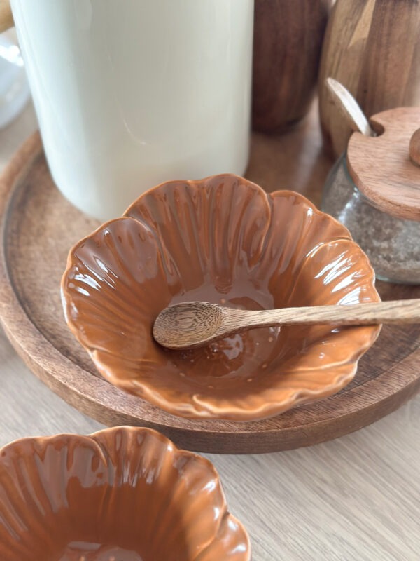 Coupelle fleur - marron – Image 2