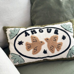 Coussin colombe - amour