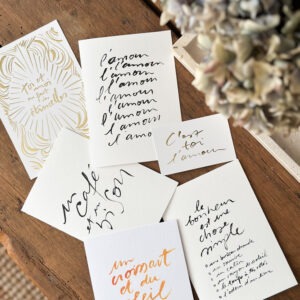 Cartes décoratives - Calligraphie française