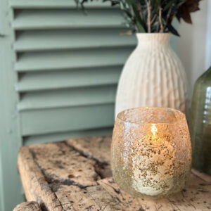Photophore fleurs en verre