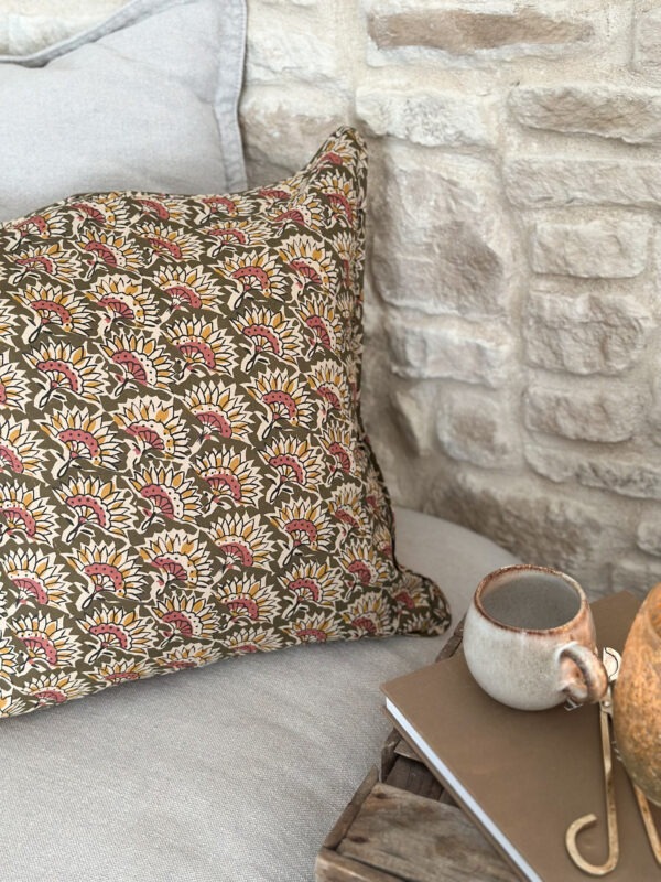Housse de coussin fleuri - n°2