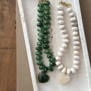 Collier perles & pendentif cœur