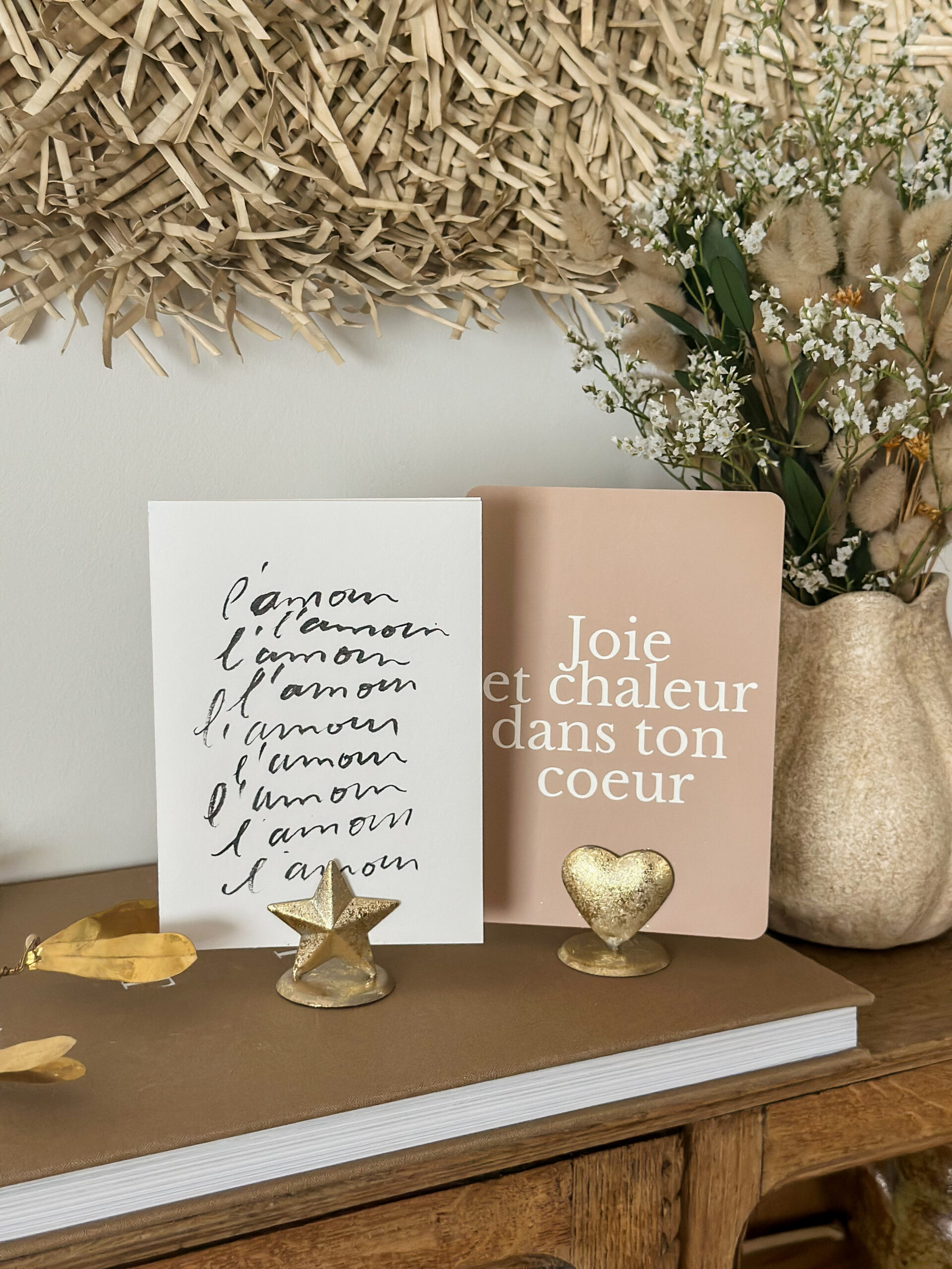 Porte nom doré - set de 4