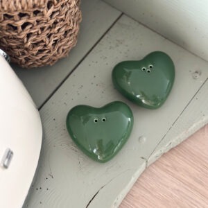 Set de sel & poivre coeur - vert