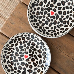 Assiette à dessert «Léopard » - set de 4