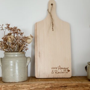 Planche « vivre d’amour & de raclette »