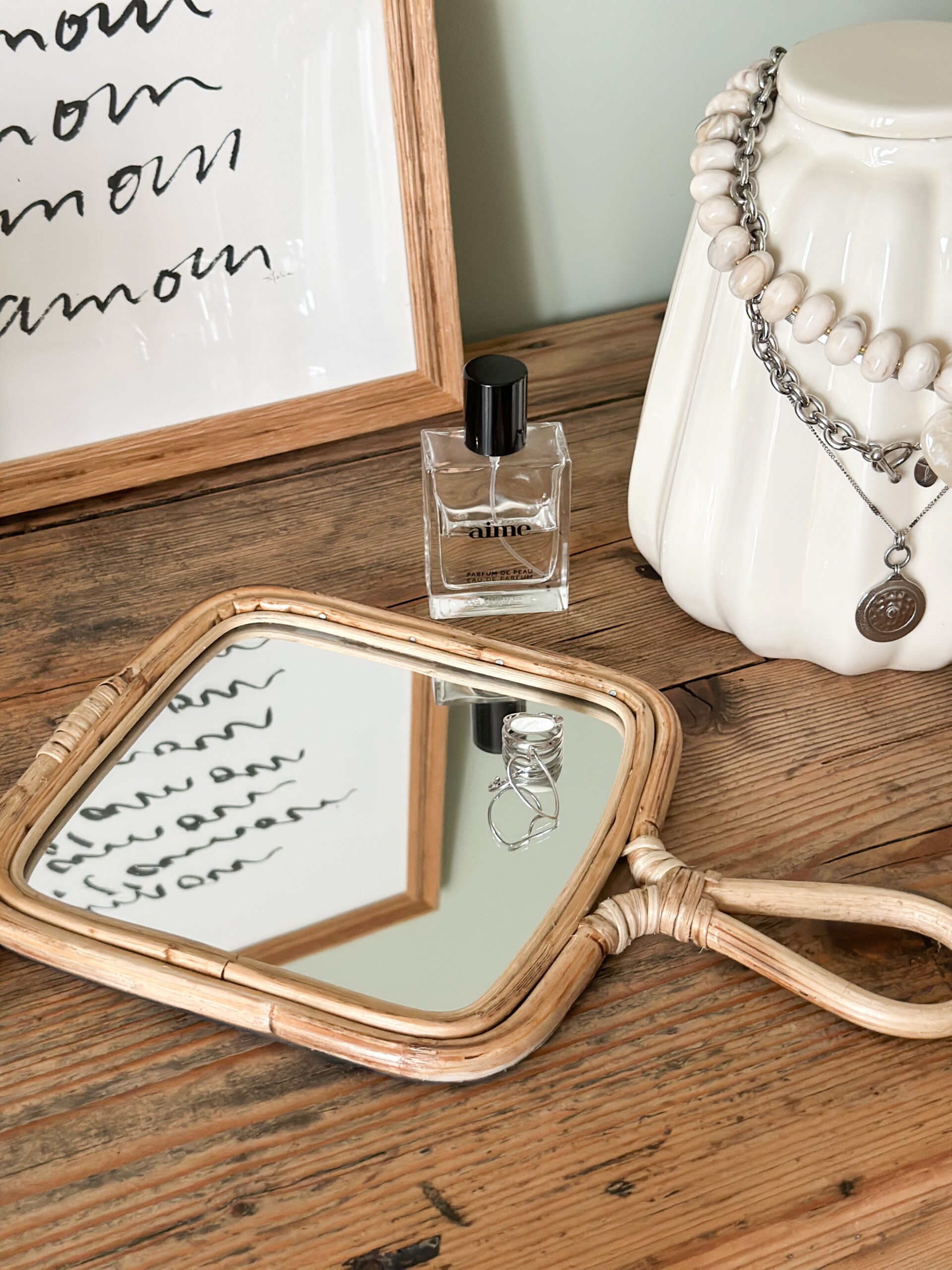 Miroir en rotin – Image 3